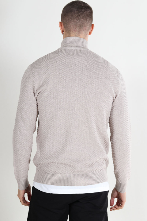 ONLY & SONS Mace Regular Half Zip Knit Silver Lining