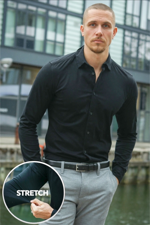 ONLY & SONS Miles LS Stretch Shirt Black