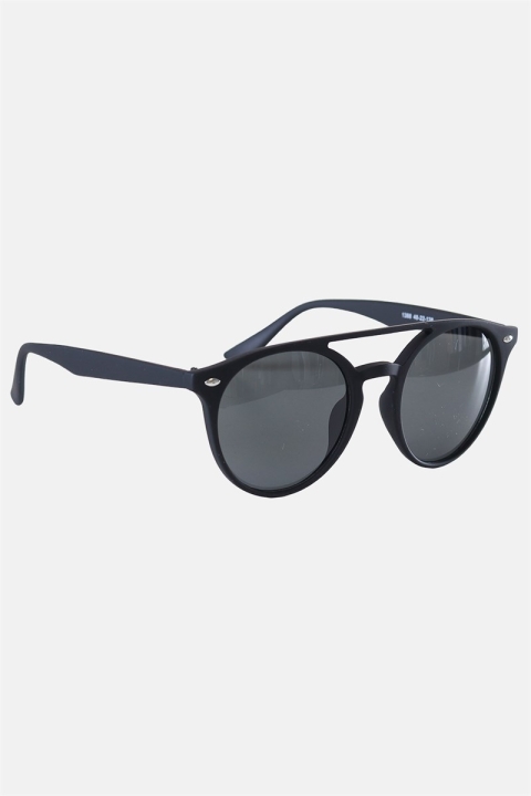 Fashion 1388 Mat Black des lunettes de soleil Grey Linse