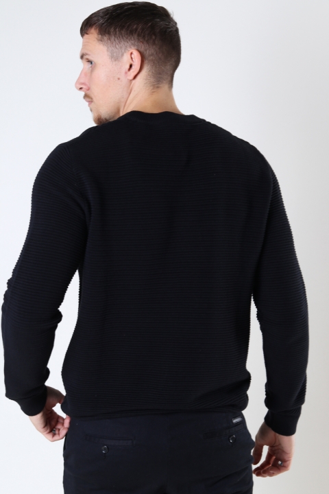 Solid Valencia Crew Knit Black