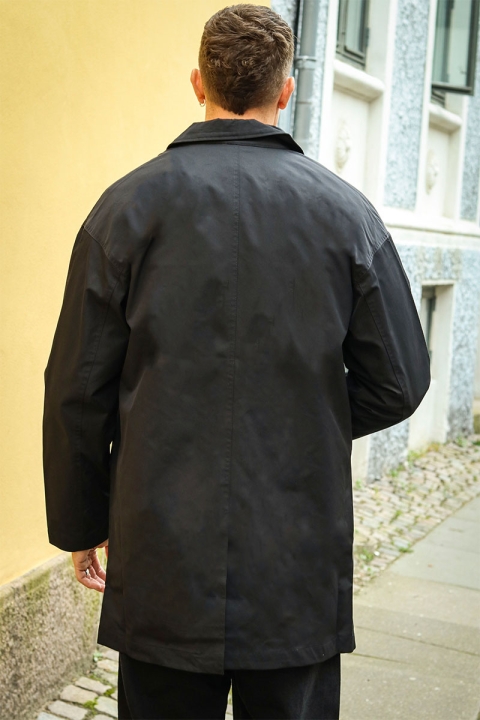 Jack & Jones Crease Mac Coat Black