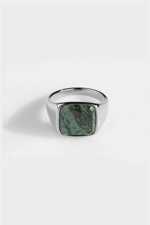 Northern Legacy Anneau Verde Signature Green Marble Silver