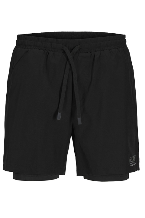 Jack & Jones CNZ Sports Short With Inner Tights  Black