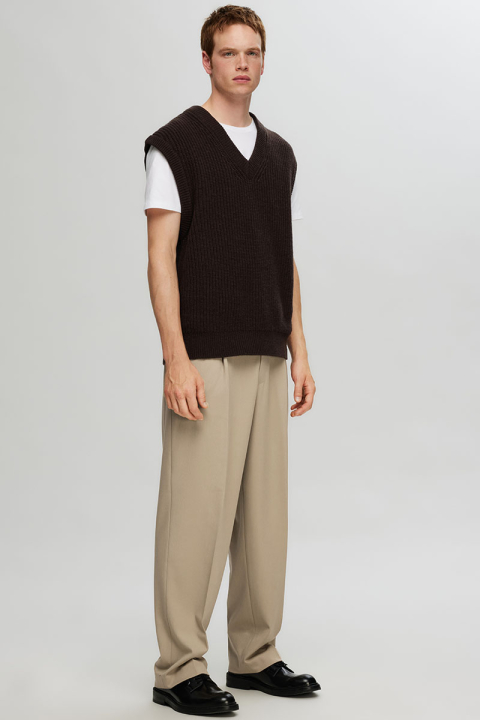 Selected Loose Finn Flex Pants Greige