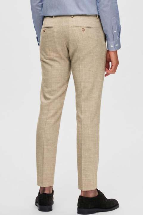 Selected SLIM OASIS LINEN PANTS Sand