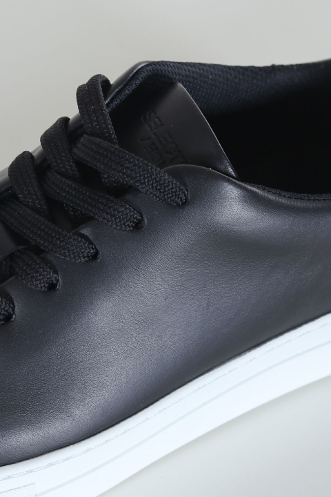 Selected DAVID CHUNKY LEATHER SNEAKER Black