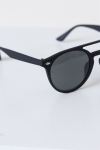 Fashion 1388 Mat Black des lunettes de soleil Grey Linse