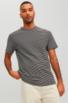 Jack & Jones Soft Linen SS Crew Stripe Tee Cloud Dancer