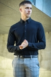 JEFF Theodore LS Stretch Shirt Black