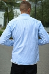 Solid Val Stripe Oxford Stretch Shirt LS Sky Blue