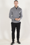 Selected Tray LS Merino Knit Half Zip Medium Grey Melange