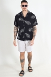 Jack & Jones Jeff Abstract Print Resort Shirt SS Black