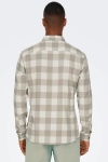 ONLY & SONS Gudmund LS Checked Shirt Antique White