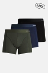 Jack & Jones BASIC BAMBOO TRUNKS 3 PACK Forest Night Black - Navy blazer