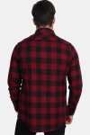 URBAN CLASSICS Checked Flanell Shirt Black/Burgundy