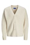 Jack & Jones Ollie Waffle Knit Cardigan Moonbeam