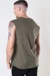 Urban Classics Open Edge Sleeveless Tee Olive