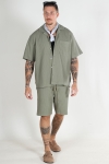 Selected Loose Casper Waffle Shorts Vetiver