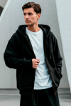 Jack & Jones Charge Zip Sweat Loose Fit Black