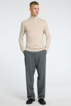 Selected Tray Merino Knit Half Zip Oatmeal