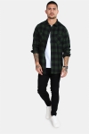 URBAN CLASSICS Checked Flanell Shirt Black/Forest