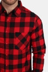 URBAN CLASSICS Checked Flanell Shirt Red/Black