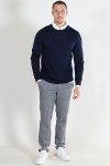 Selected Tray LS Merino Knit Crew Neck Navy Blazer