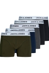 Jack & Jones JACBASIC WHITE WB TRUNKS 5 PACK NOOS Forest Night