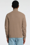 Selected Dane LS Structure Knit Half Zip Greige