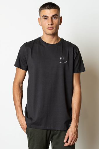 Patrick Organic Tee Black / White Print