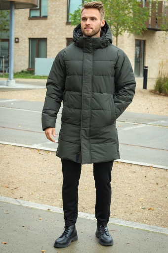 CARL LONG QUILTED COAT Peat