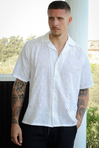 Aron Relax SS Chiffly Resort Shirt Bright White