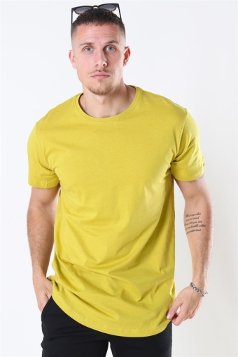 Shaped Long Tee Lemon Mustard