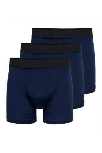 Fitz Bamboo 3 Pack Logo Boxers Dark Navy