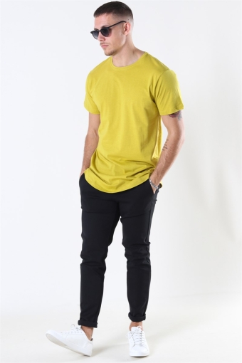 Shaped Long Tee Lemon Mustard