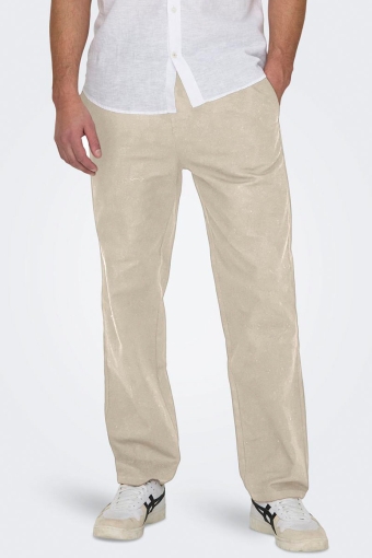 Sinus Loose Cotton Linen Pants Silver Lining