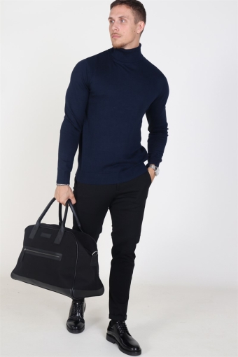 EMIL KNIT ROLL NECK Navy Blazer