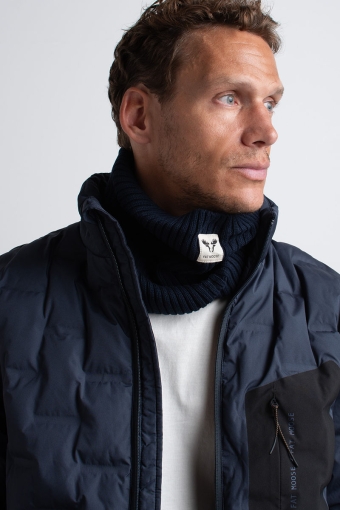 FM Rib Tube Scarf Dark Navy