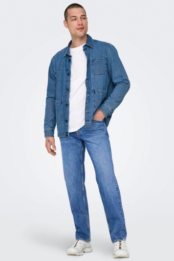 Edge Straight Bromo Jeans Special Bright Blue Denim