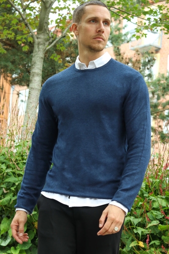 GREYSON CREW KNIT Navy Mix