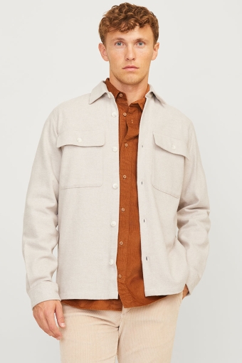 Raymond Melange Solid LS Overshirt Summer Sand