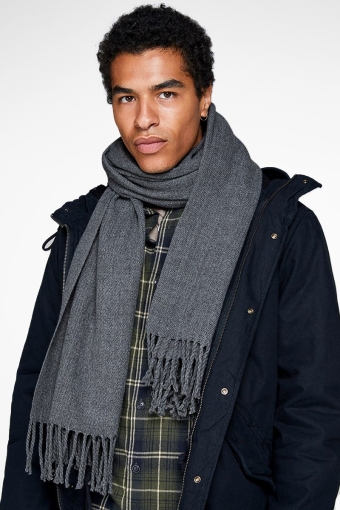 SOLID WOVEN SCARF Grey Melange