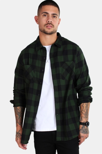 Checked Flanell Shirt Black/Forest