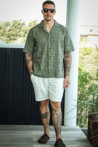 Aron Relax SS Chiffly Resort Shirt Dusty Olive