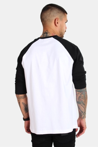 Raglan 3/4 sleeve  White/Black