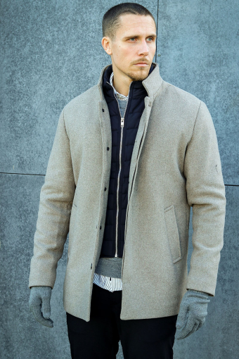 Harrison Wool Jacket  Greige