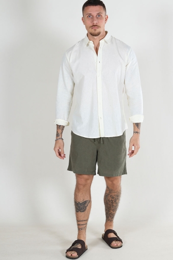 Jaiden Summer Linen Shorts Dusty Olive