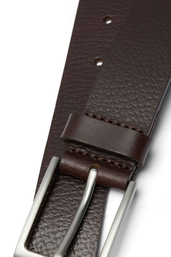 JACSTOCKHOLM LEATHER BELT NOOS Black Coffee