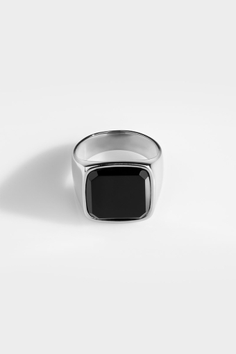 Oversize Black Onyx Silver