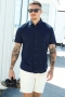 ONLY & SONS Caiden SS Linen Shirt Night Sky